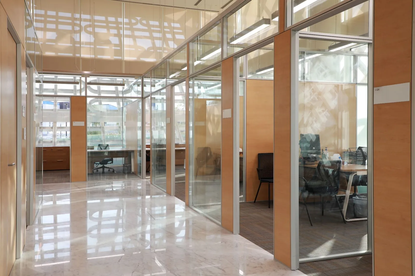 QFZA Headquarters, interior partition systems, Doha, Qatar